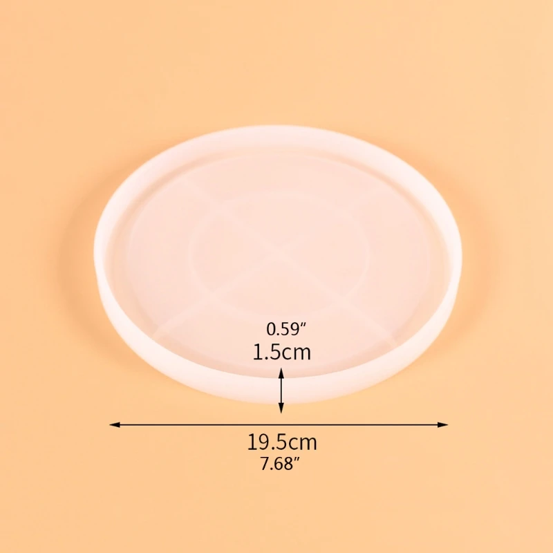 

Large Round Resin Coaster Molds Silicone Tray Fruit Tea Cup Mat Dish Resin Mold