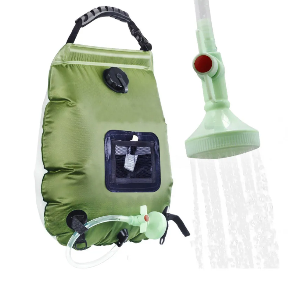 

20L Outdoor Shower Bag Foldable Solar Energy Heated PVC Water Bag Camping Travel Hiking Climbing Picnic Water Storage Wholesale