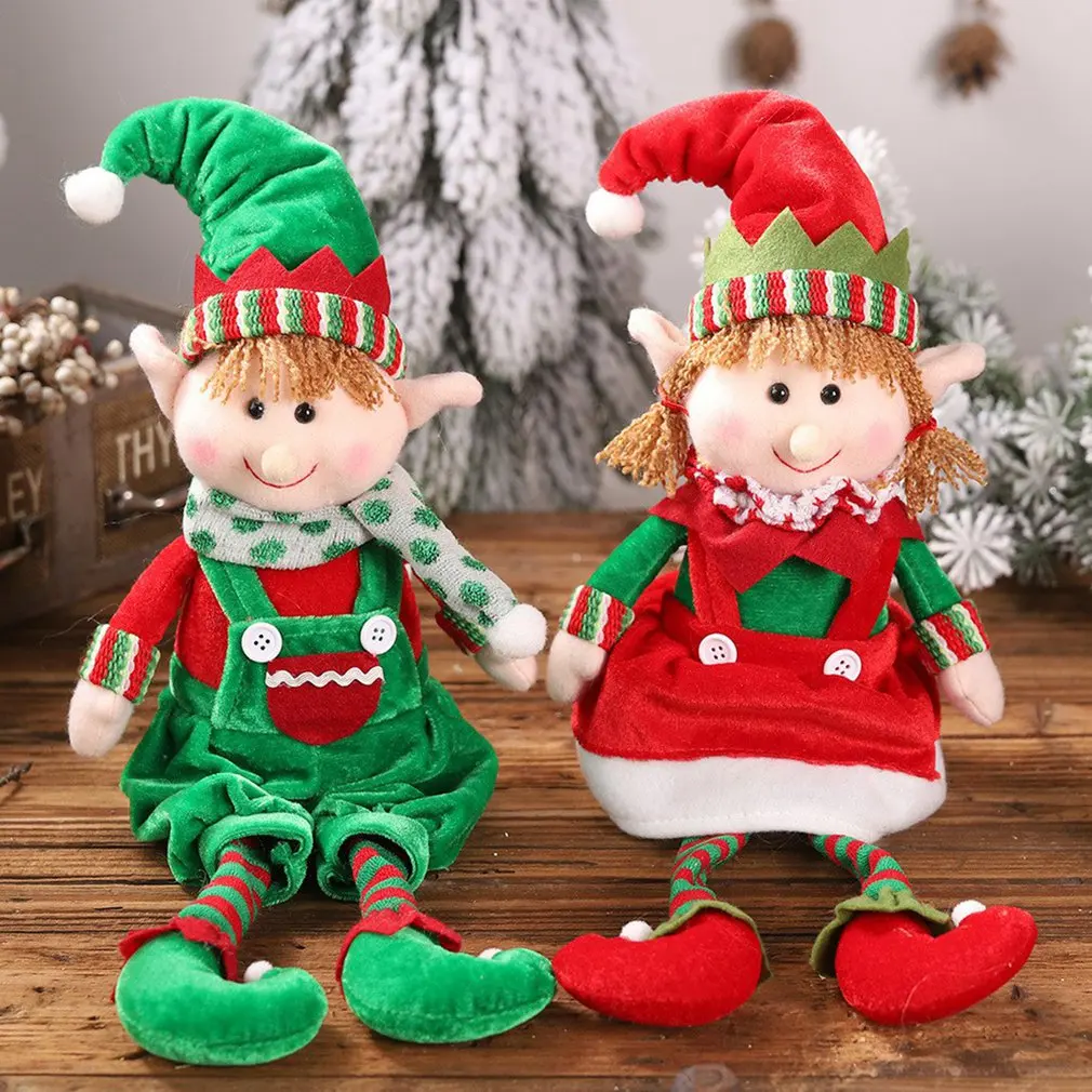 

Kid Plush Elf Elves Dolls Toys Christmas Tree Ornaments New Year Christmas Festival Home Party Decoration Kids Christmas Toys