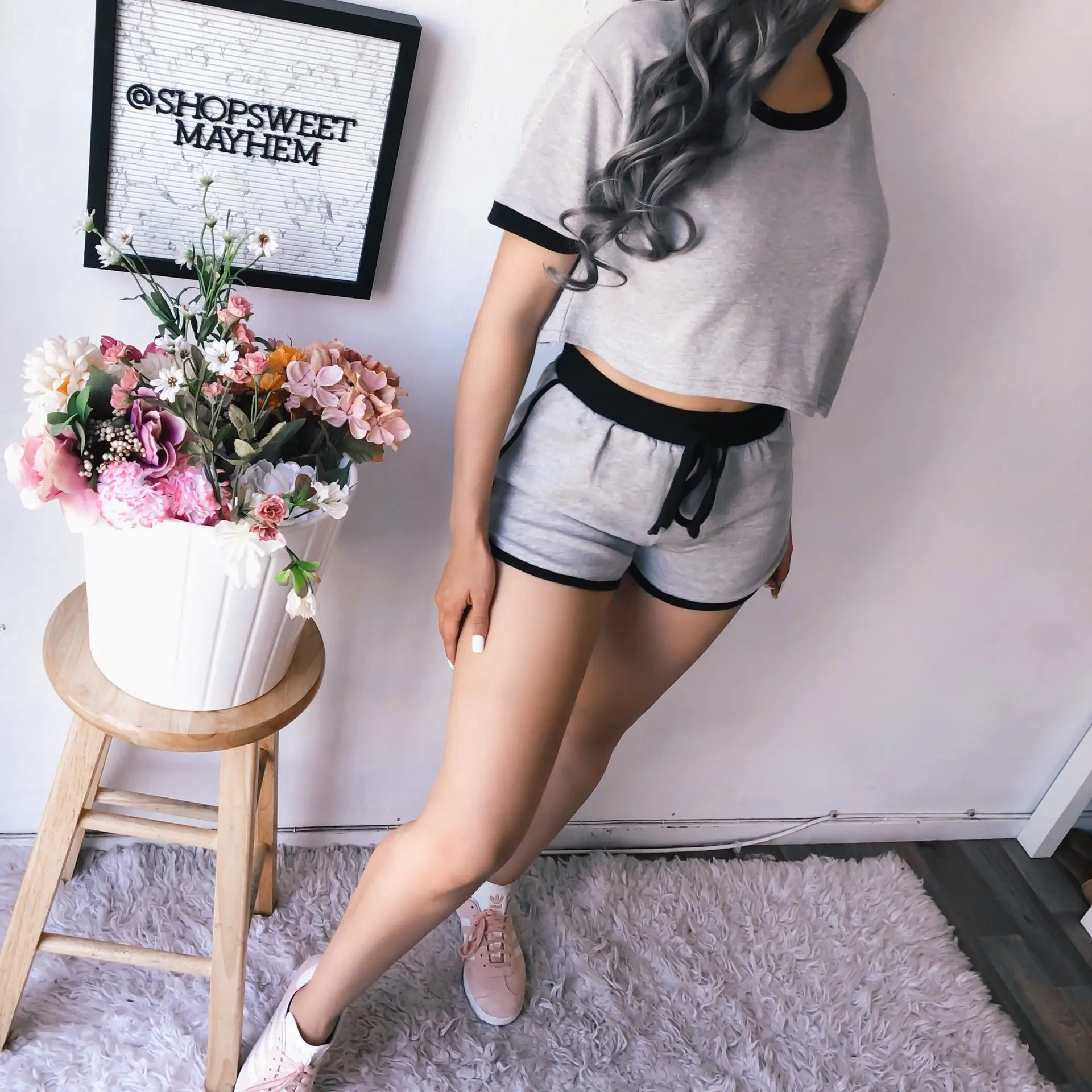 

T Shirt for Women Shorts 2 Piece Set Tracksuit Summer Suit Lounge Wear Matching Korean Fashion Clothing Sexy Clothes Club Outfit