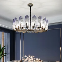 new chinese three storey villa building middle living room chandelier modern minimalist hotel lobby project dining room lamps