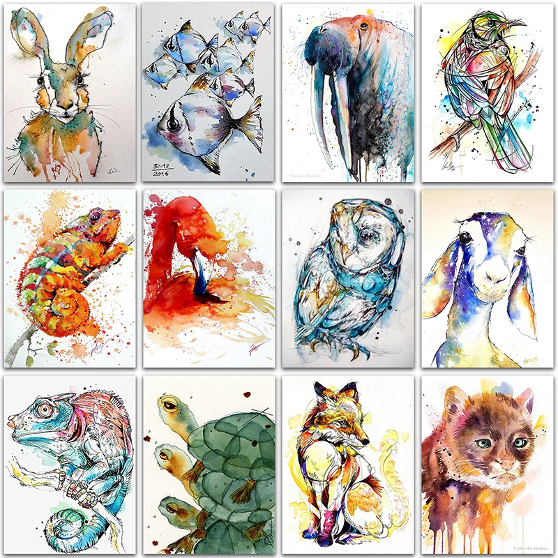 

5D DIY Diamond Painting Kit animals Fox rabbit Flamingo Full Square&Round Diamond mosaic embroidery Cross stitch home decor art