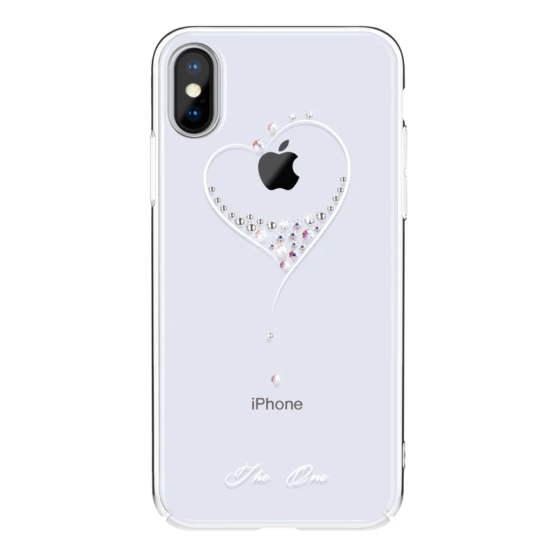 Блестящий тонкий чехол для iPhone XS/XS Max 6 5/X жесткий с кристаллами и бриллиантами