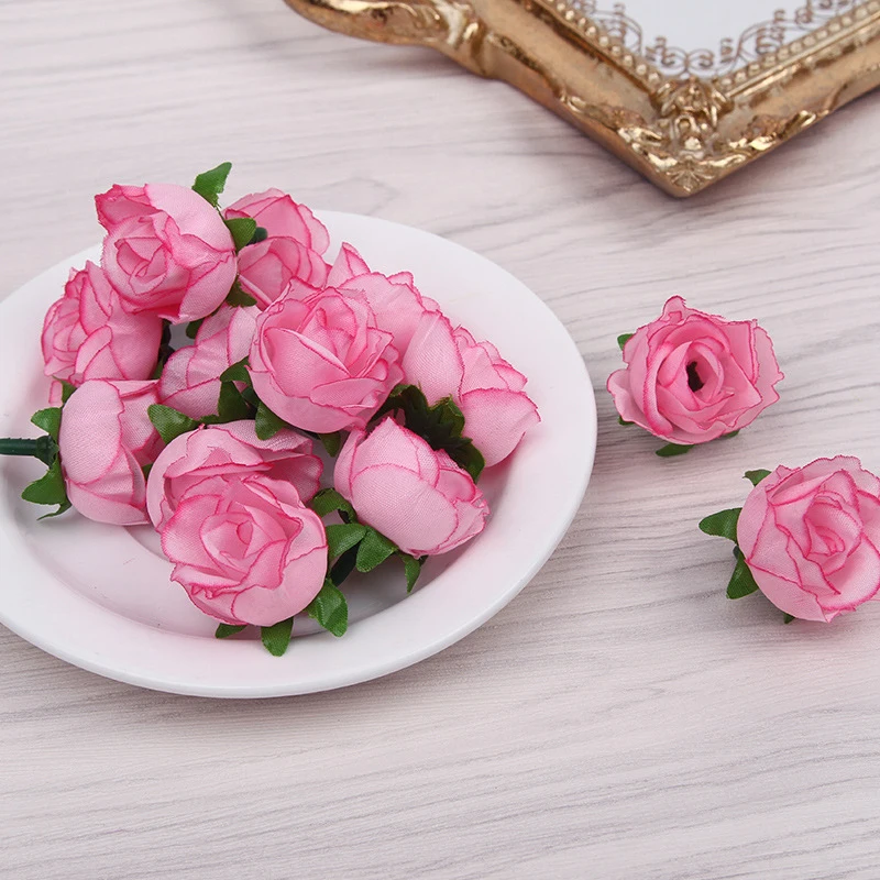 

20pcs Simulation Silk Rose Flower Thumb rose flower Handmade DIY wreaths Scrapbook flower walls Artificial Flower Wedding decor