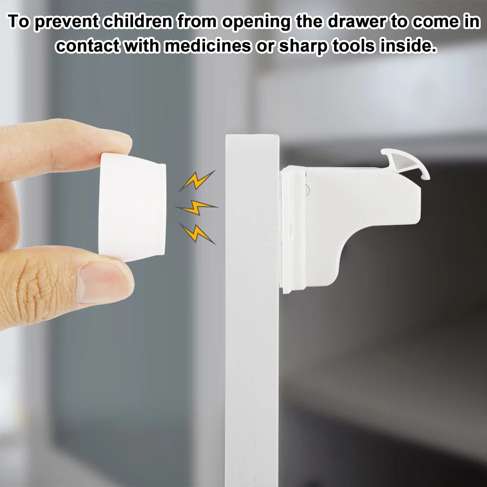 10 замков + 2 ключа магнитный замок для детей Детский безопасный шкаф дверной