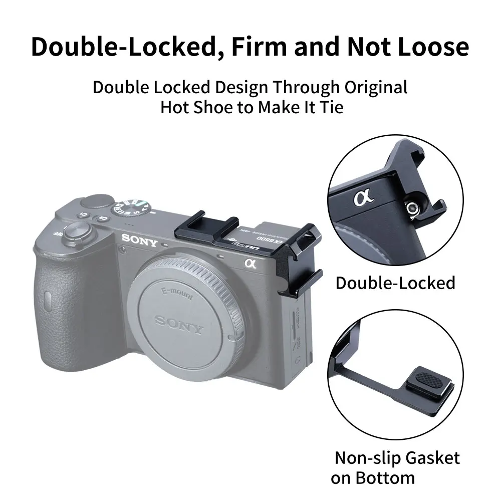 Двойной кронштейн холодного башмака UURig R032 удлиняющий микрофон светодиодная