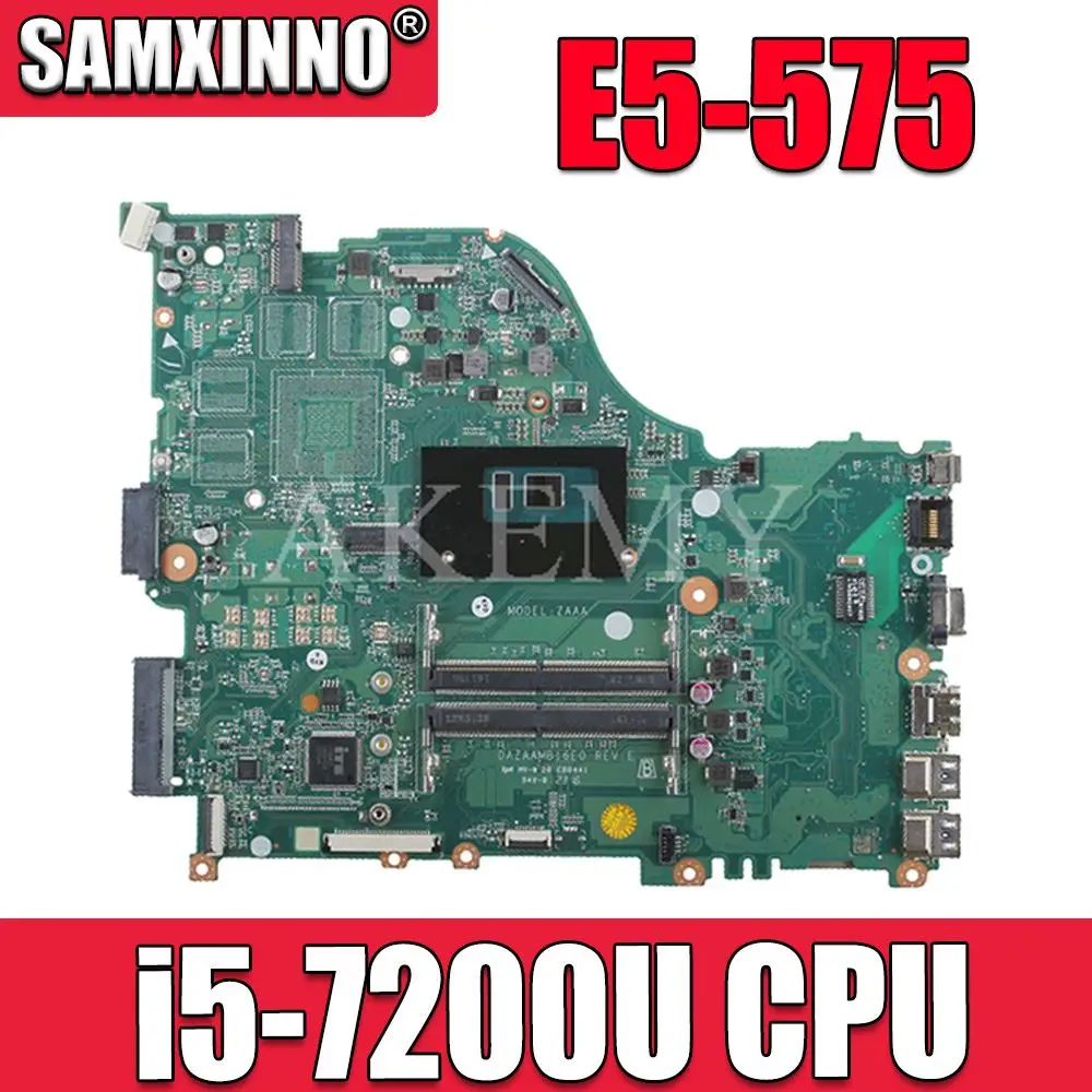 

Для Acer Aspire E5-575 Материнская плата ноутбука DAZAAMB16E0 REV:E DDR4 с i5-7200U Процессор