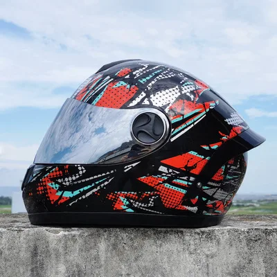 Men's motorcycle helmet personality sun protection safety helmet ladies locomotive four seasons helmet protection