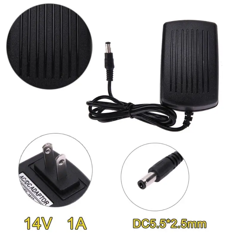 Новый DC14V 1A адаптер переменного тока 100V-240V в постоянный 14V преобразователь