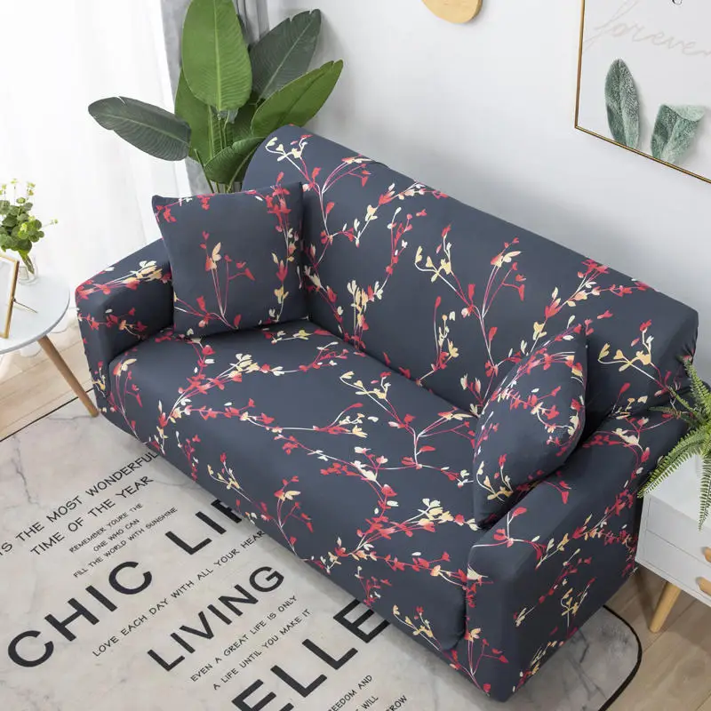 

Floral Slipcovers Sofa Cover Elastic Sofa Cover for Living Room Couch Cover Furniture Protector Sofa Towel 1/2/3/4-Seater