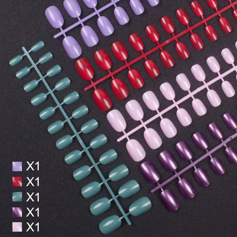 5 шт./набор круглые накладные ногти 10 размеров|Накладные ногти| |