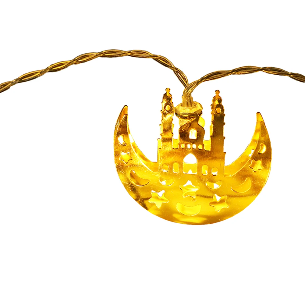 

Colorful Moon Castle Lamp 10 LED Fairy String Lights Ramadan Festival Ornament Wedding Home Indoor Decoration