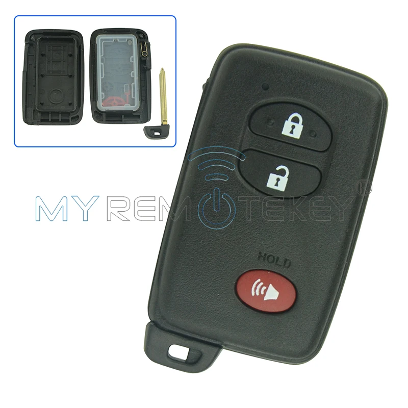 

Smart key case cover shell for Toyota Avalon Camry Highlander RAV4 3 button remtekey