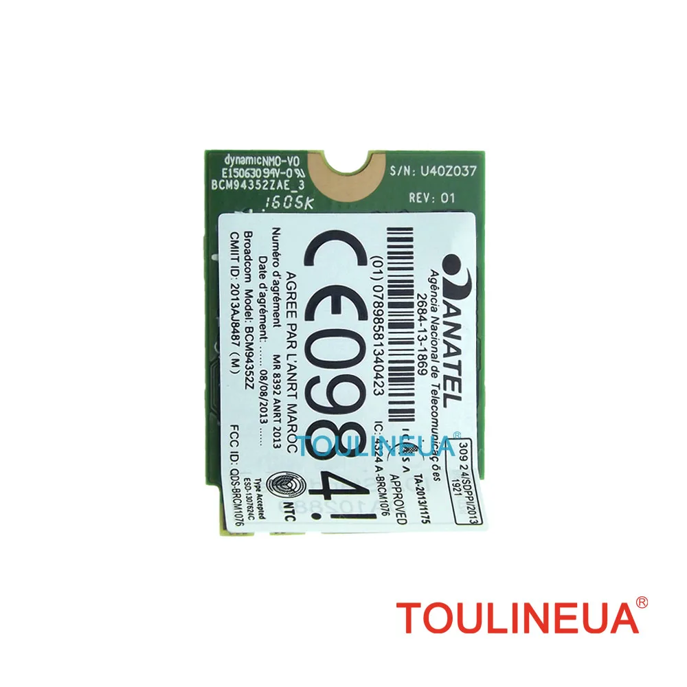Совершенно новая беспроводная сетевая карта DW1560 BCM94352Z 06XRYC 802.11ac NGFF M2 867 Мбит/с BCM94352