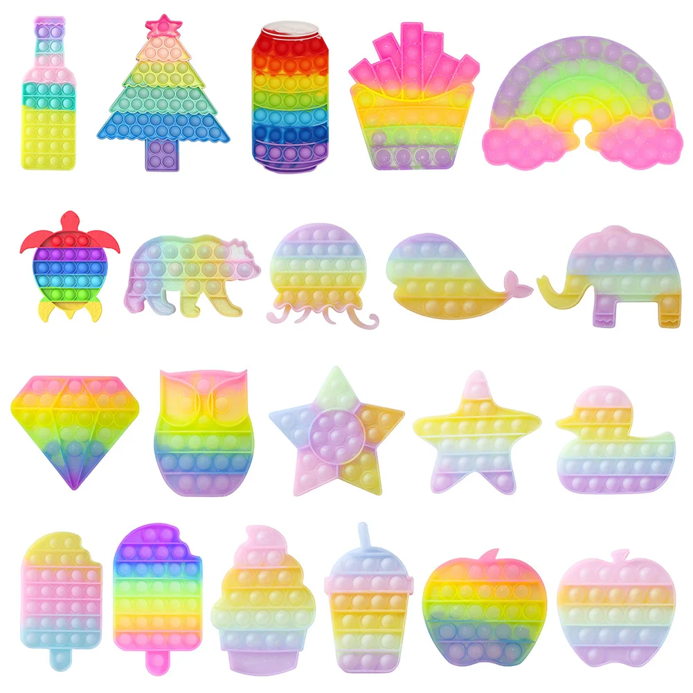 Juguetes sensoriales para adultos y ni&ntilde;os, Tortuga de colores, Burbuja de silicona, alivio del estr&eacute;s del autismo, alivio de la ansiedad, Juguetes Divertidos-0