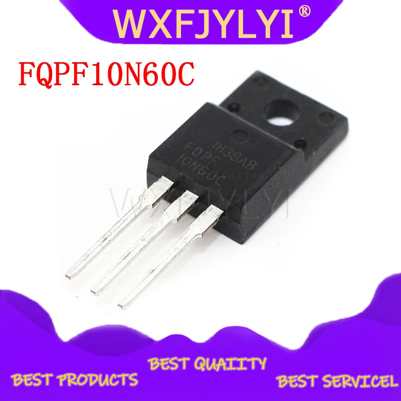 10 шт. транзистор FQPF10N60C TO-220 10N60C 10N60 TO220 FQPF10N60 Новый MOS FET | Электронные компоненты и