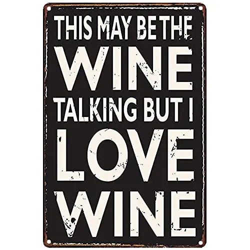 

Free Pintree Original Retro Design This May Be The Wine Tin Metal Signs Wall Art | Thick Tinplate Print Poster Wall Decoration f