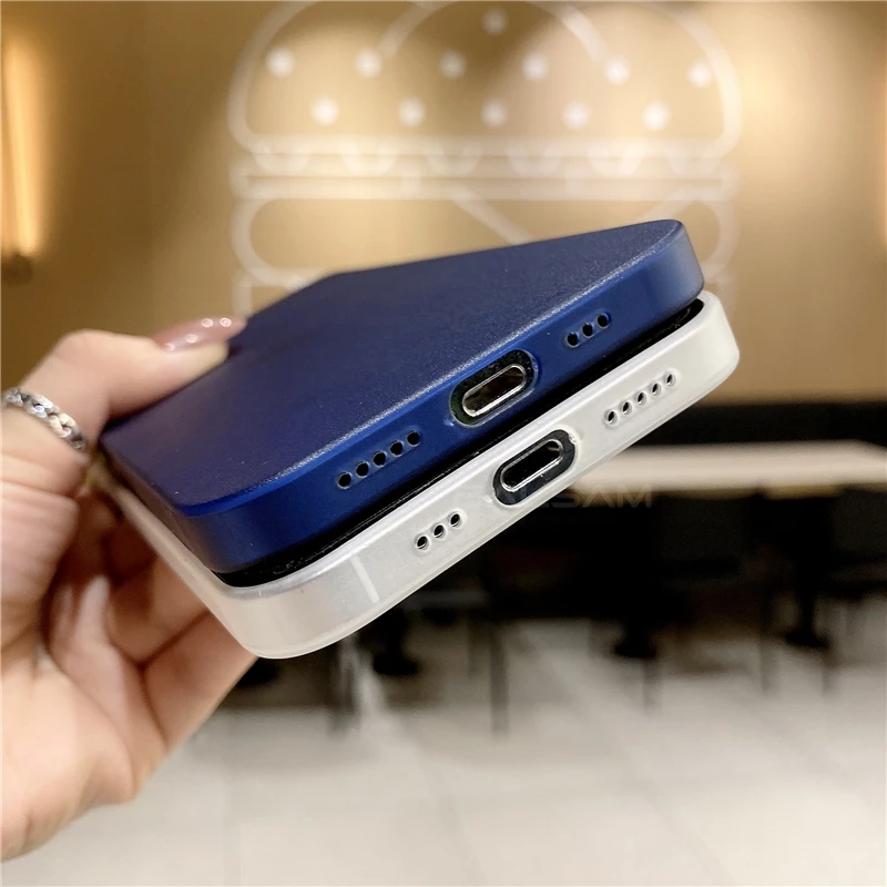 

Ultra Thin Slim Simple Soft Silicone Phone Case For iPhone 12 Mini 11 Pro XS Max XR 7 8 Plus Shockproof Transparent Matte Cover