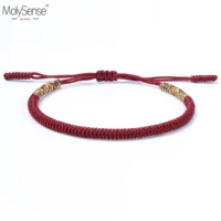 molysense tibetan buddhist love lucky charm tibetan bracelets bangles for women men handmade knots rope bring luck bracelet