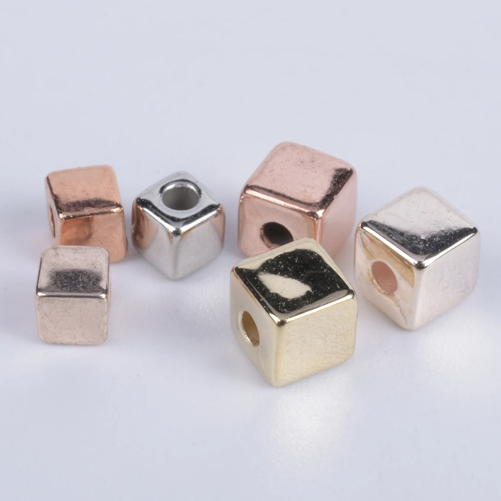 

200Pcs/Lot CCB Cube Loose Beads Diy Bracelet Necklace Charms Accessories Plastic Square Spacer Beads For Jewelry Making Supplies