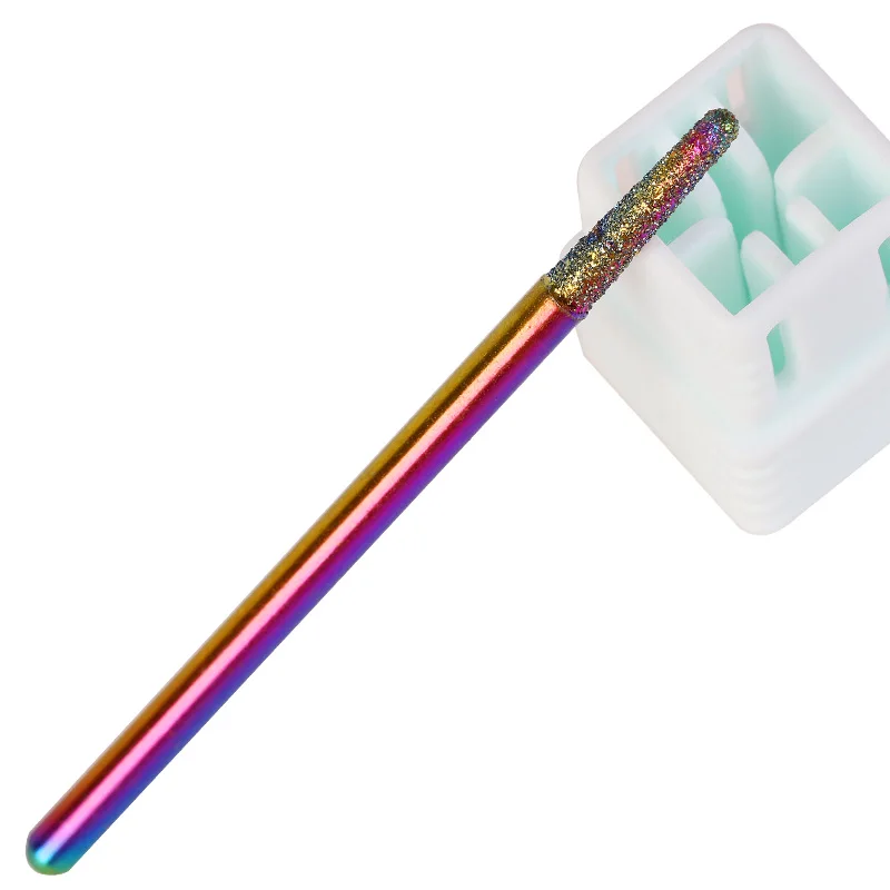 1 шт. радужные алмазные фрезы для ногтей сверла с радужным покрытием