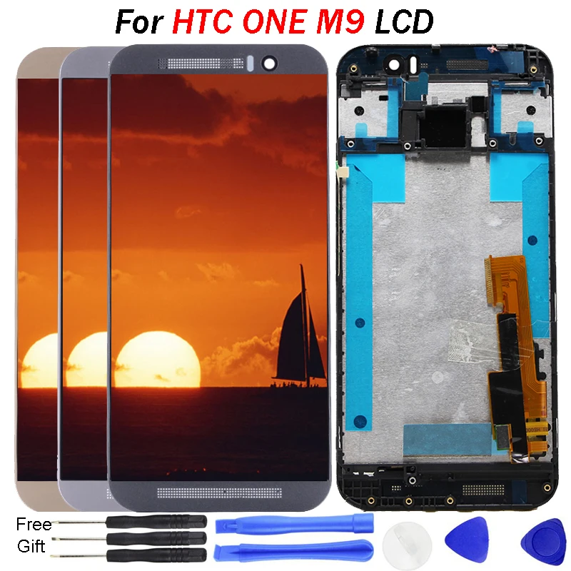 ЖК дисплей 5 0 дюйма для HTC ONE M9 сенсорный экран дигитайзер с рамкой в сборе Ремонт