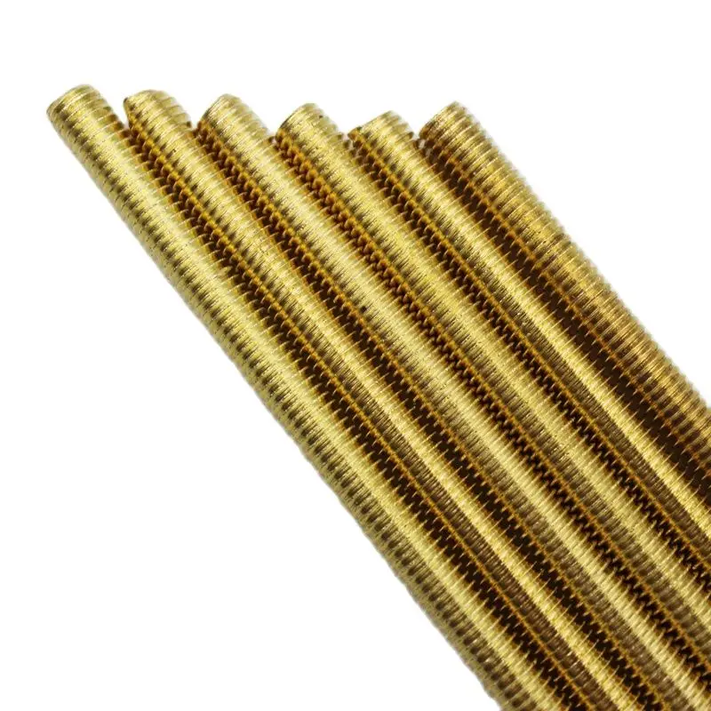 

5PCS M8 Brass Allthread Studding Bar Metric Rods Fasteners 20mm to 500mm