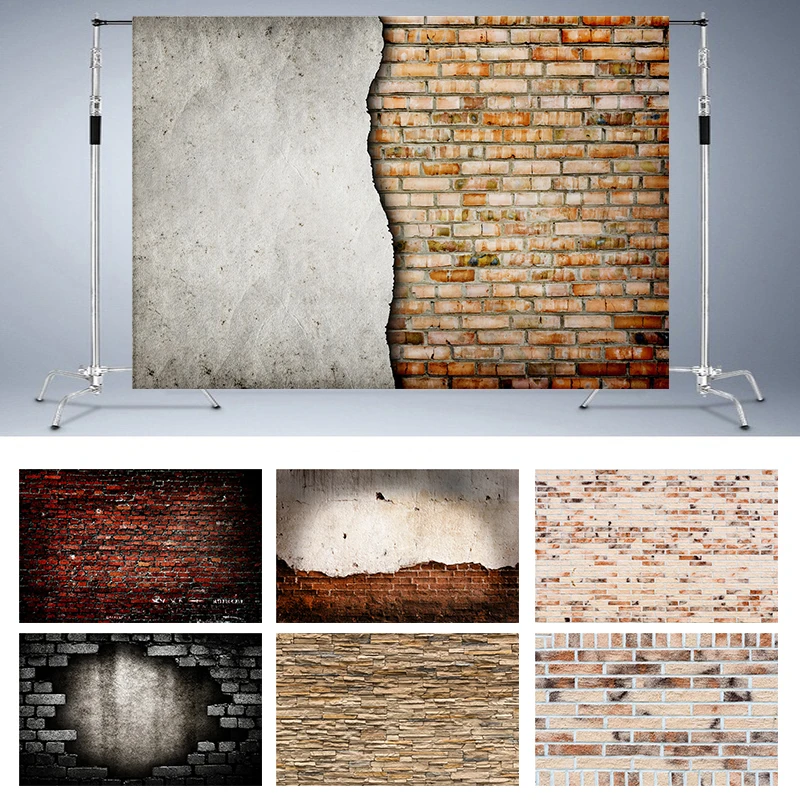 

Colorful Brick Wall Cement Stitching Splice Party Decoration Photophone Backdrop Photo Studio Props Photography Background Vinyl