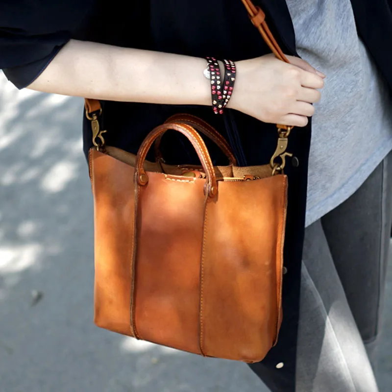 Портативная женская кожаная сумка EUMOAN на плечо с диагональной спинкой из