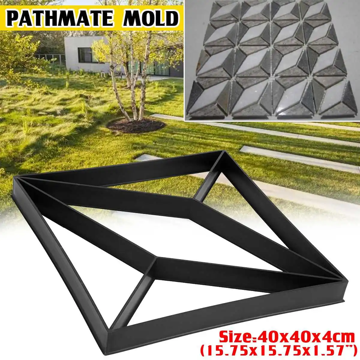 

Concrete Molds Path Maker Mold DIY Reusable Concrete Paving Mold Cement Brick Mold Stone Garden Floor Road Pave Scraper Trowel