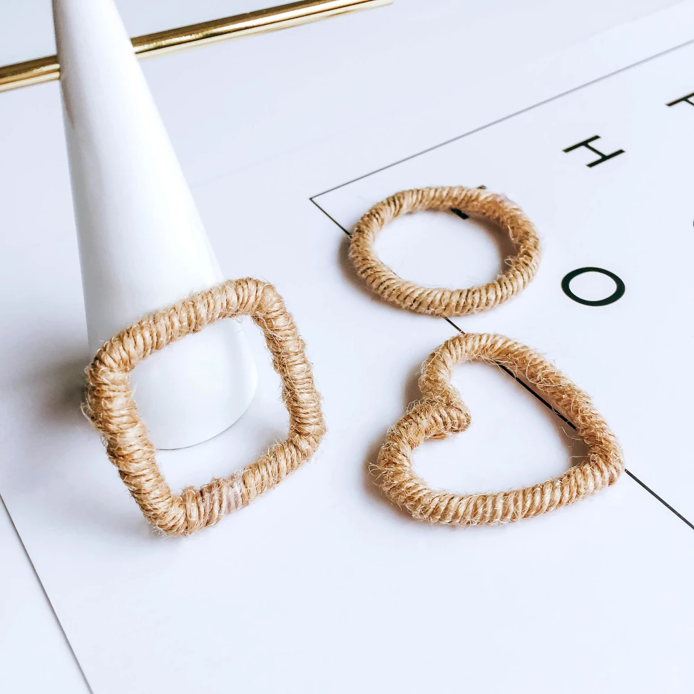 Квадратная круглая форма сердца бронзовый цвет шерстяная петля товары подвеска