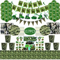 army green camouflage theme party military decorations tableware set paper cups plates baby shower kids birthday party supplies