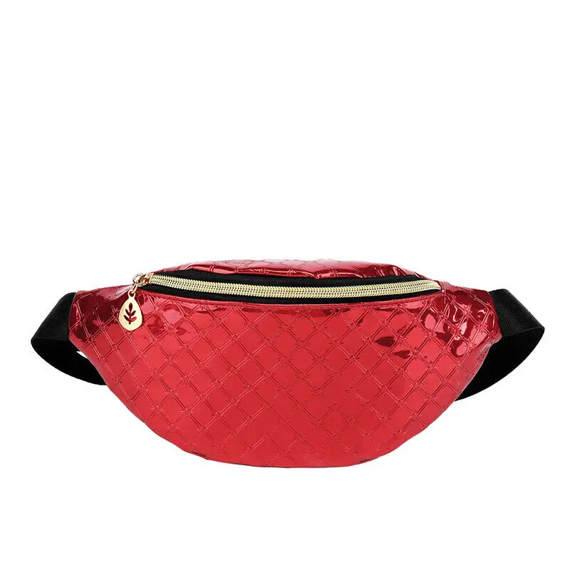 Поясная Сумка для женщин популярная блестящая кожаная Водонепроницаемая