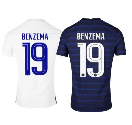 Высококачественная футболка BENZEMA 19 персонализированная с именем от 2020 до 21