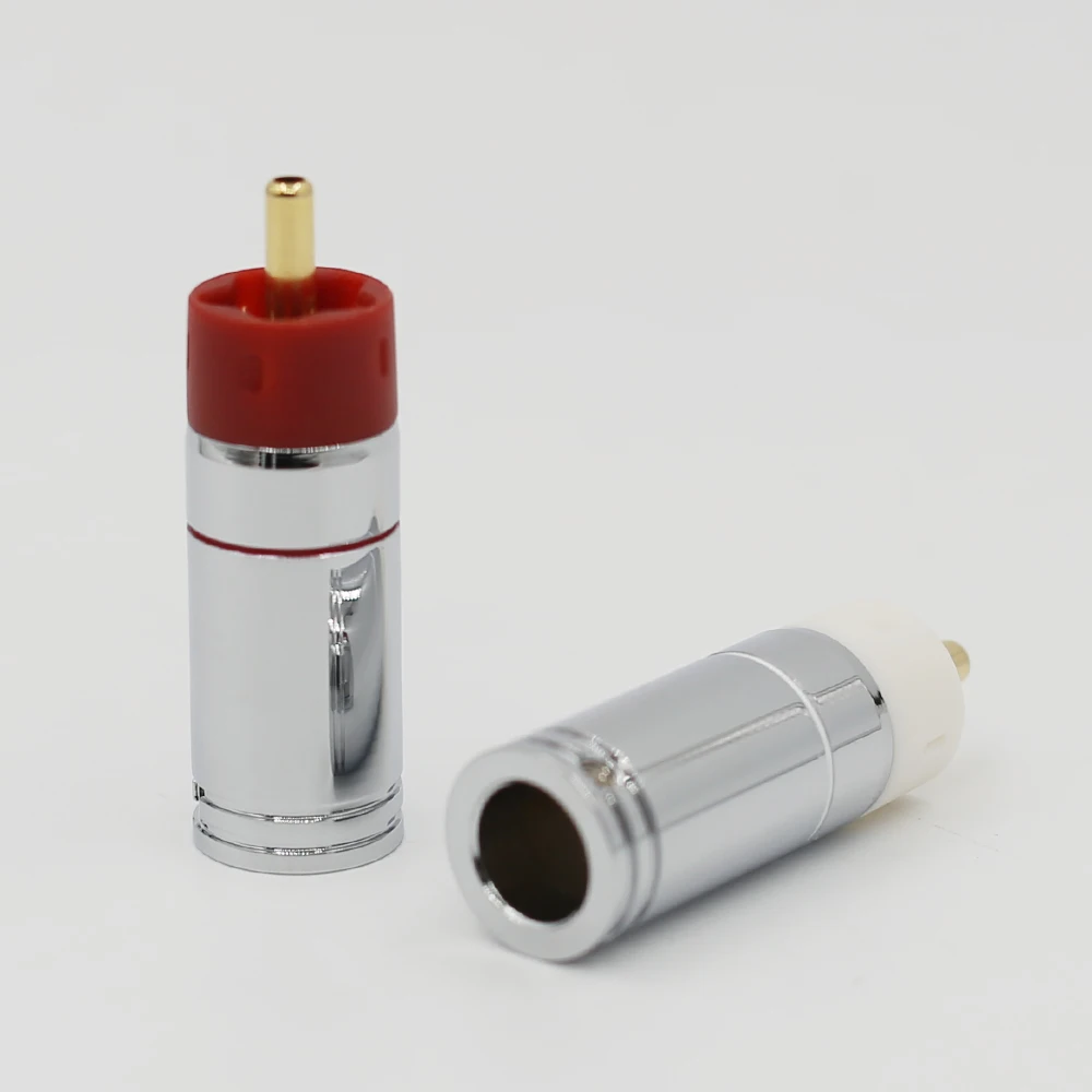 4 шт. посеребренные или Позолоченные Латунные разъемы RCA 9 мм|Коннекторы и разъёмы|