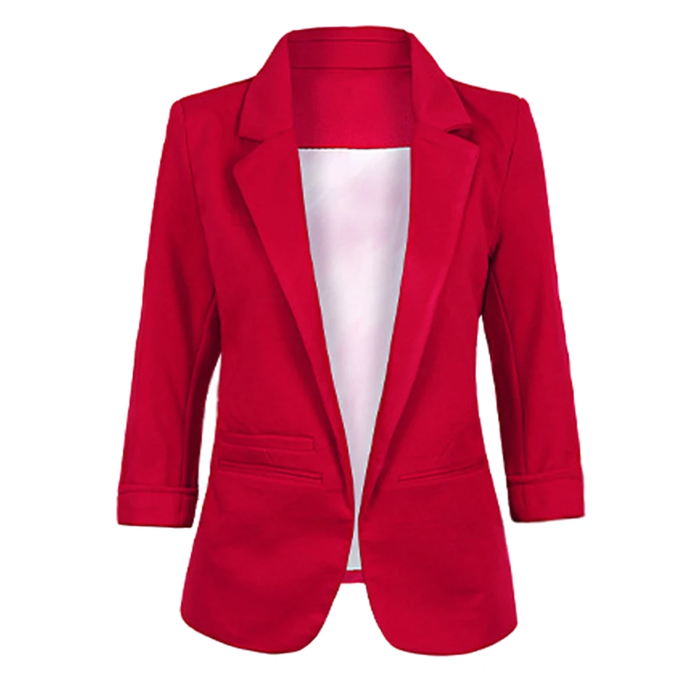LIVA GIRL модные офисные открытые спереди пиджаки с карманами Женские повседневные
