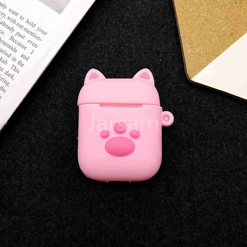 pinkcatclaw Мультяшный для airpod беспроводной Чехол для наушников для Apple AirPods 2 Силиконовый чехол для зарядки наушников Защитный чехол для AirPods - Цвет: pinkcatclaw