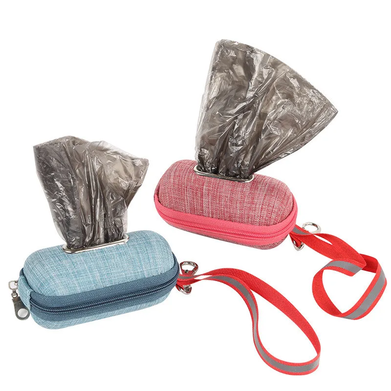

Pet Dog Poop Bag Dispenser Pick-Up Bags Holder with Rope Outdoor Cleaning Waste Garbage Box Waste Bags Cleaning Supplies
