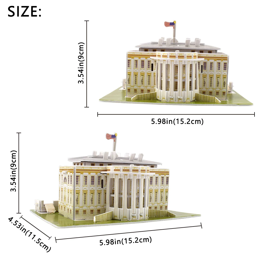 Белый дом 3D головоломка модель строительные наборы игрушки интересные места
