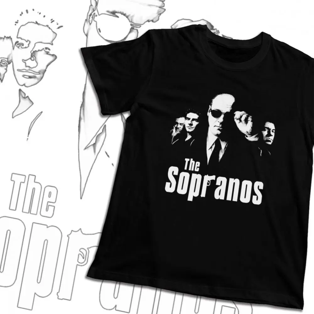 Дизайн The Sopranos футболка Для мужчин досуг чистый одежда из хлопка с О-образным вырезом