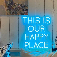 this is our happy place neon signled light sign for home decorbedroom living room light signsneon photo booth