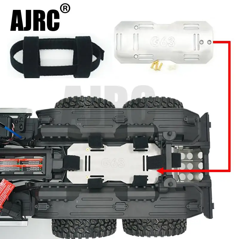 Дополнительный батарейный отсек из нержавеющей стали для TRAXXAS TRX6 G63 6X6 RC