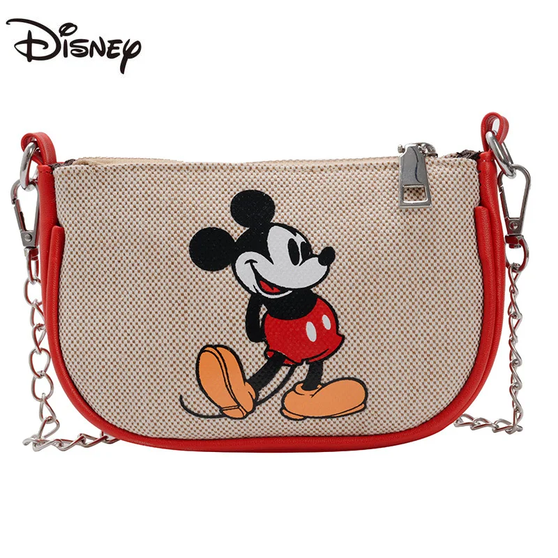 

2021 Disney New Summer Mickey Shoulder Bag Fashion Messenger Bag Wild Trend Coin Purse Casual Cartoon Image Pu Ladies Wallet
