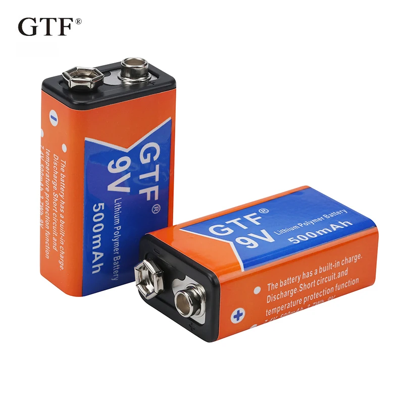 

Polymer lyion ion-ion gtf battery, original, 100%, 9v, 500mah, 650mah, refillable, plugue / eua, 9v, battery charger