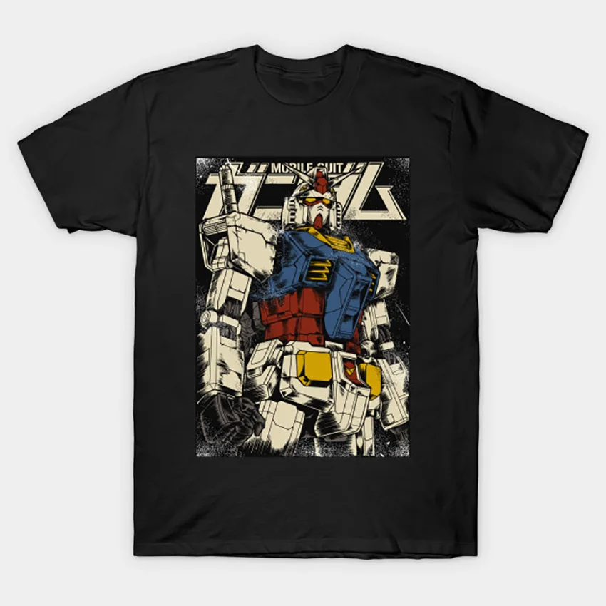 Первый Gundam Colored ver. Футболка футболка мобильный костюм gunpla японский гигантский