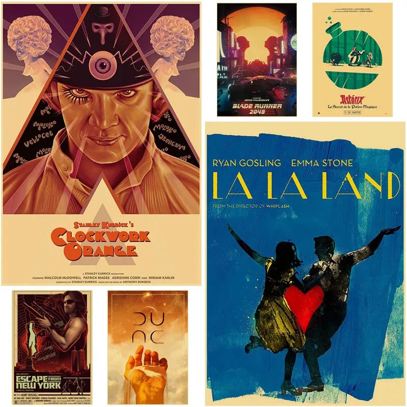 Плакаты в стиле ретро из крафт-бумаги с принтом | Дом и сад