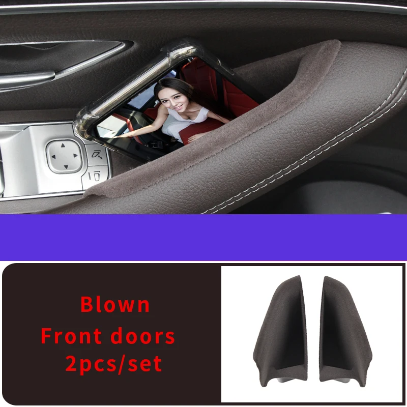 blown front 2pcs Дверная коробка для хранения для Mercedes gle w167 gle carbon gle gle 350/amg 450 500e amg ixterior украшения Аксессуары - Название цвета: blown front 2pcs