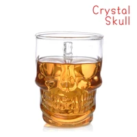 skulll shape glass mug creative transparent mugs milk tea coffee juice water cup home office bar drinkware lovers gifts