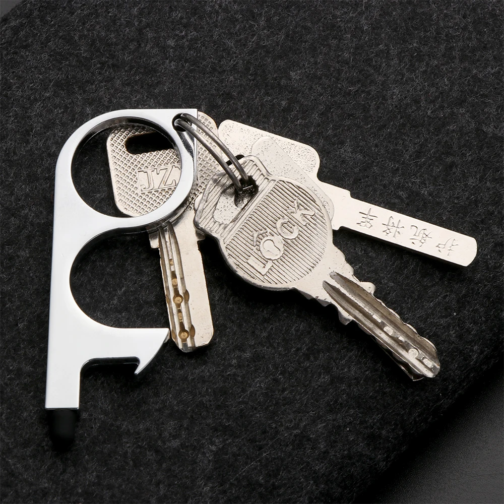 Portable Clean Key Door Opener Handheld Brass EDC Keychain No Touch Elevator Button Non-Contact Tool | Инструменты