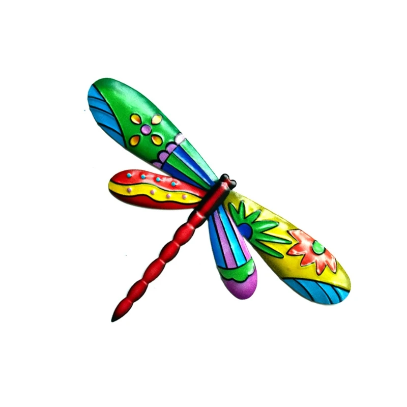 

Iron Dragonfly Hanging Pendant Wall Art Decorative Wall Decoration Home Ornament Blue Green Red Yellow Indoor Outdoor